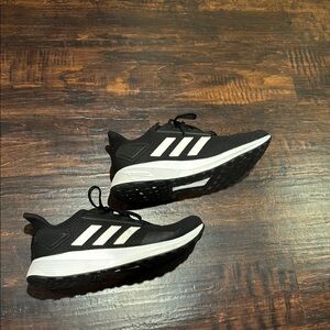 Adidas Black and White Running Shoes